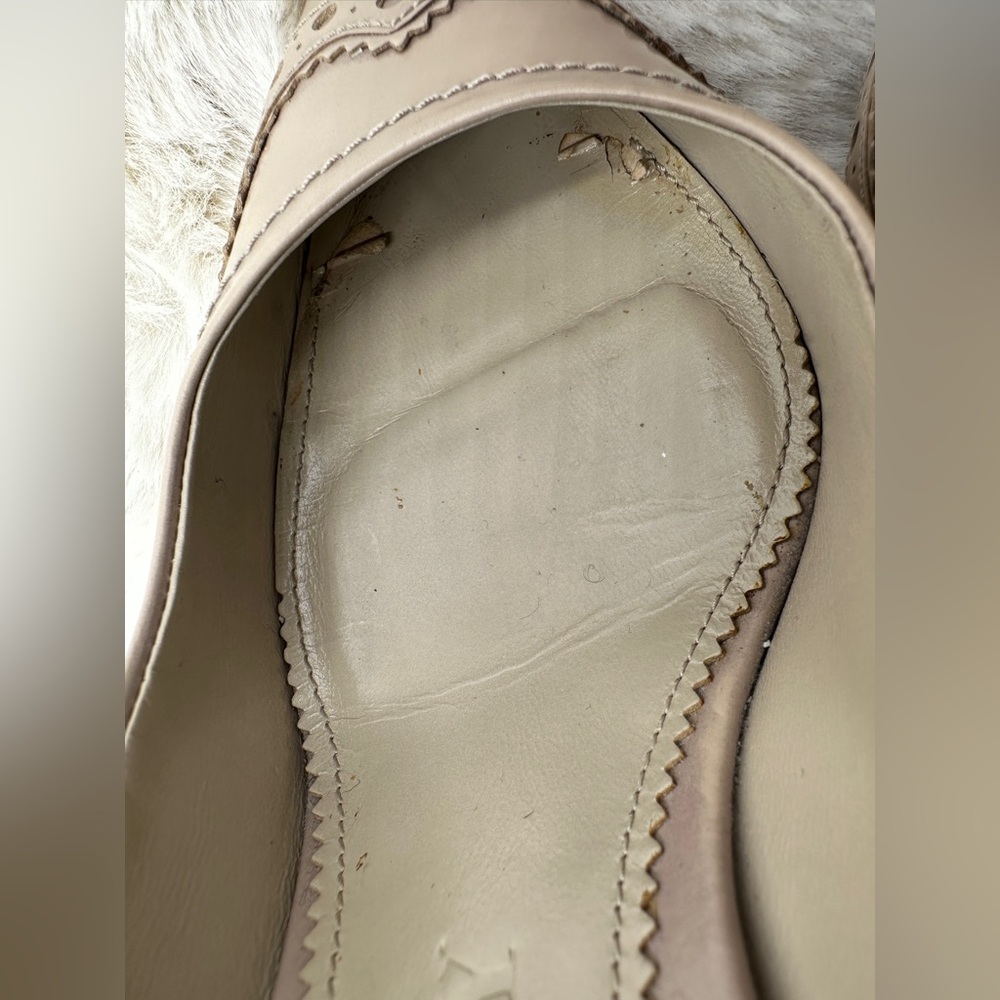 Burberry Leather Nude Pointed Toe Heels 40 US 10‎ - Picture 12 of 13